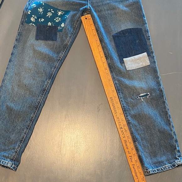 Ralph Lauren Women’s Patchwork Boyfriend Fit Blue Jeans - Picture 10 of 11